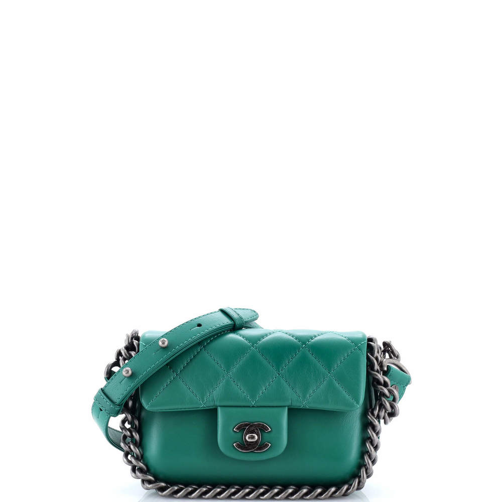 Chanel Mini Rock My Shoulder Flap Bag Quilted Calfskin